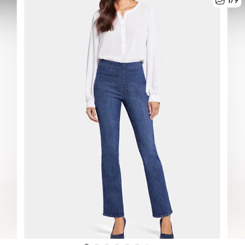 NYDJ Decker Pull On Slim Bootcut Jean Spanspring Denim Size 1X Petite NWT